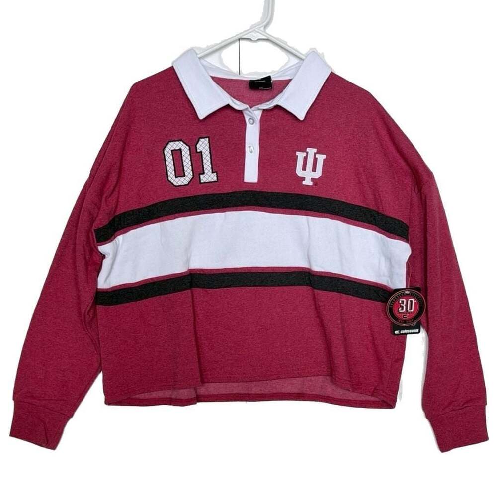 Colosseum Indiana University IU Rugby Shirt Women's Size Large